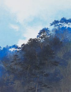 湧く雲, 2017, 紙本彩色, 530×410mm
